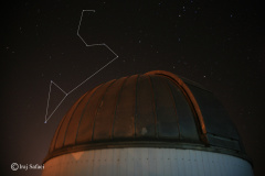 كوكبة اسد فوق قبة جامعة مرصد كاشان (UKO) - 2021 يناير 20 