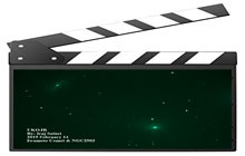 تصوير وتصوير الرسوم المتحركة من حركة إيواموتو المذنب من بين النجوم من قبل ایرج صفائی ، في مرصد جامعة كاشان