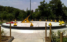 Design of a horizontal sundial by Iraj Safaei, head of University of Kashan Observatory for Elgoli Park in Tabriz