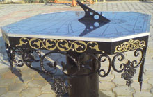Design of a horizontal sundial by Iraj Safaei, head of University of Kashan Observatory for Estark village