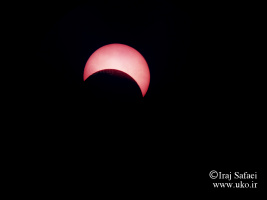 Visual report of partial solar eclipse on October 25, 2022 in  University of Kashan