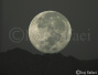 ثبت تصویری از ماه بر لبه کوه که همچون نیمرخ چهره است، توسط ایرج صفایی در رسدخانه دانشگاه کاشان