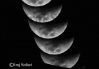 تصویربرداری و ترکیب تصاویر غروب ماه توسط ایرج صفایی در رصدخانه دانشگاه کاشان