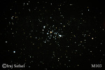 تصویربراری از خوشه ستاره‌ای M۱۰۳ توسط ایرج صفایی در رسدخانه دانشگاه کاشان