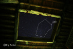 تصویربرداری از ستاره سروش و پیکر آسمانی ارابه‌ران از درون ساختمان کوشک صفوی نیاسر کاشان توسط ایرج صفایی