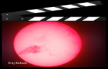فیلم‌برداری از حرکت ابرهای رقیق از روبروی خورشید در فیلتر هیدورژن آلفا توسط ایرج صفایی در رسدخانه دانشگاه کاشان