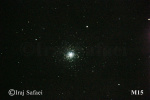 تصویربرداری از خوشه ستاره‌ای گوی‌سان M۱۵ توسط ایرج صفایی در رسدخانه دانشگاه کاشان