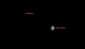 شامگاه سه‌شنبه چهارم و چهارشنبه پنجم مهر سیاره کیوان را در کنار ماه ببینید