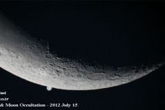 Occultation de Jupiter et de Lune - 15 juillet 2012