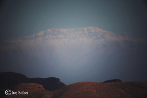 عکس‌برداری از کوه توچال توسط ایرج صفایی از رسدخانه دانشگاه کاشان